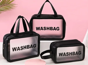 Transparent Cosmetic Wash Bag - Set of 3