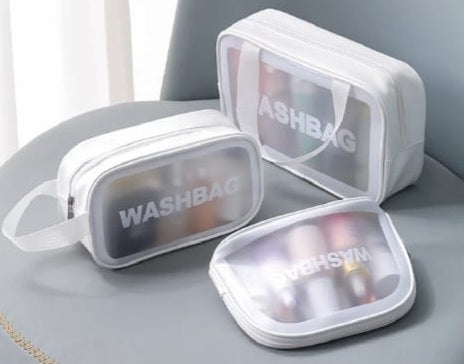 Transparent Cosmetic Wash Bag - Set of 3