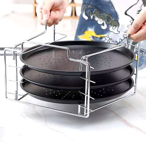 Pizza Crisper Pan Set - 3 Tier