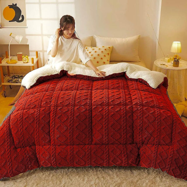 Geometric Fleece Comforter - 5 Piece