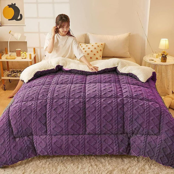 Geometric Fleece Comforter - 5 Piece