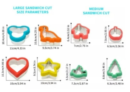 Sandwich Cutters - Set of 12