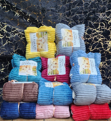 Line Pattern Sherpa Blanket