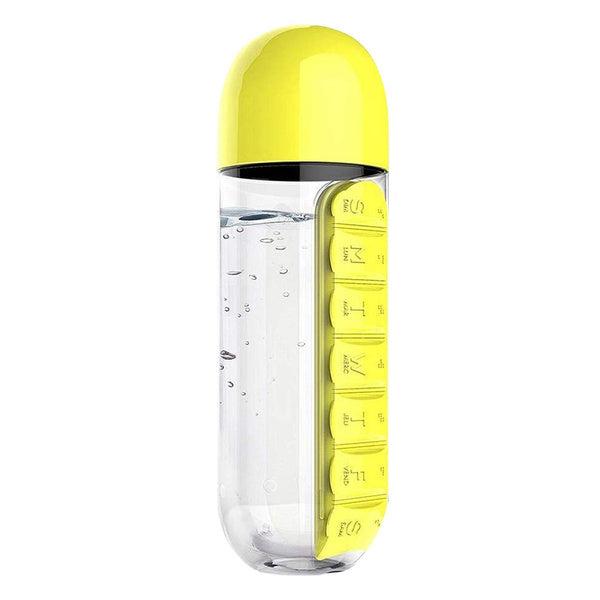 Water Bottle with Pill Storage